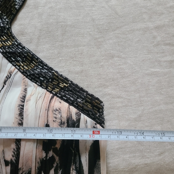 Little Mistress London Women's White & Brown Feather Halter Maxi Dress - Picture 16 of 16